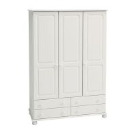 See more information about the Barnaby Wardrobe White 3 Door 4 Drawer