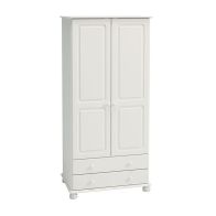 See more information about the Barnaby Tall Wardrobe White 2 Door 2 Drawer