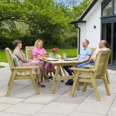 Product photograph of Freya Garden Furniture Set By Zest - 6 Seats from QD stores