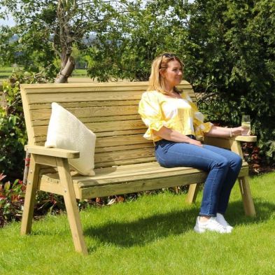 Product photograph of Freya Garden Bench By Zest - 3 Seats from QD stores