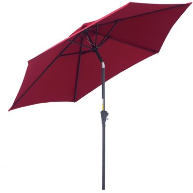 Outsunny 27m Garden Parasol Umbrella With Tilt And Crank