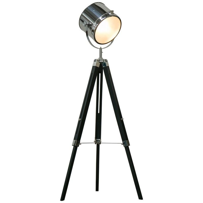 Homcom Industrial Style Adjustable Tripod Floor Lamp Searchlight Reading Lamp