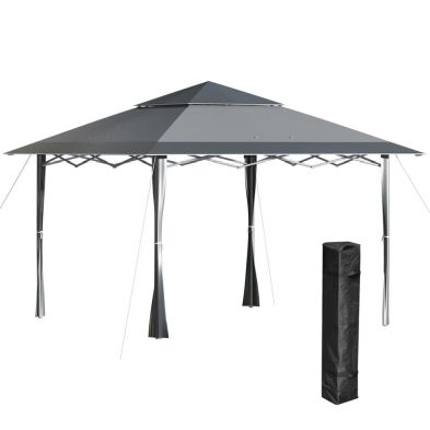 Outsunny 4 X 4m Pop Up Gazebo Double Roof Canopy Tent With Uv Proof