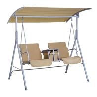 See more information about the Outsunny 2 Seater Garden Swing Chair Patio Rocking Bench W/ Tilting Canopy
