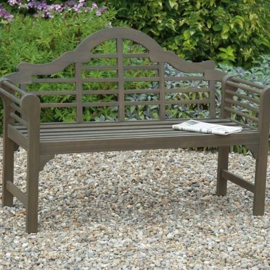 Product photograph of Lutyens Style Garden Bench Grey from QD stores