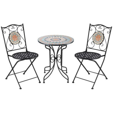 Product photograph of Outsunny 3 Piece Garden Bistro Set from QD stores