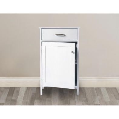 Product photograph of Versatile Cupboard White 1 Door 2 Shelves 1 Drawer from QD stores