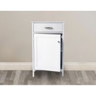 See more information about the Versatile Cupboard White 1 Door 2 Shelves 1 Drawer