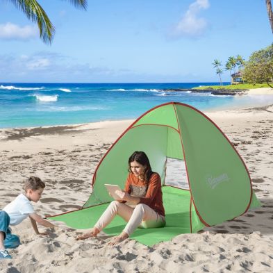 See more information about the Outsunny Pop Up Tent Beach Fishing Camping Uv Protection Patio Sun Shade Shelter