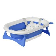 See more information about the Homcom Foldable Portable Baby Bath Tub w/ Temperature-Induced Water Plug for 0-3 years