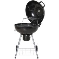 See more information about the Outsunny Portable Kettle Charcoal Grill Withwheels 57Lx63Wx94H cm-Black/Silver