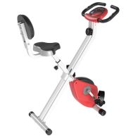 See more information about the Homcom Steel Manual Stationary Bike Resistance Exercise Bike w/ LCD Monitor Red