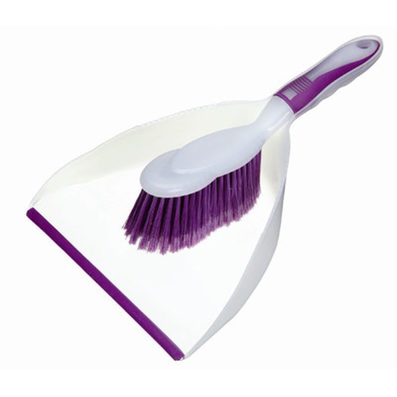 Bright Dust Pan and Brush - Purple