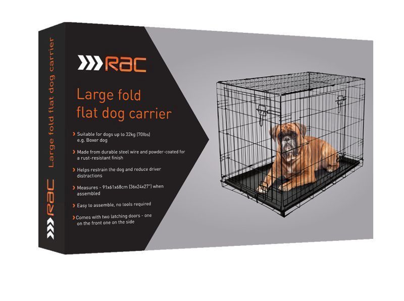 RAC Metal Fold Flat Crate with plastic tray - Large