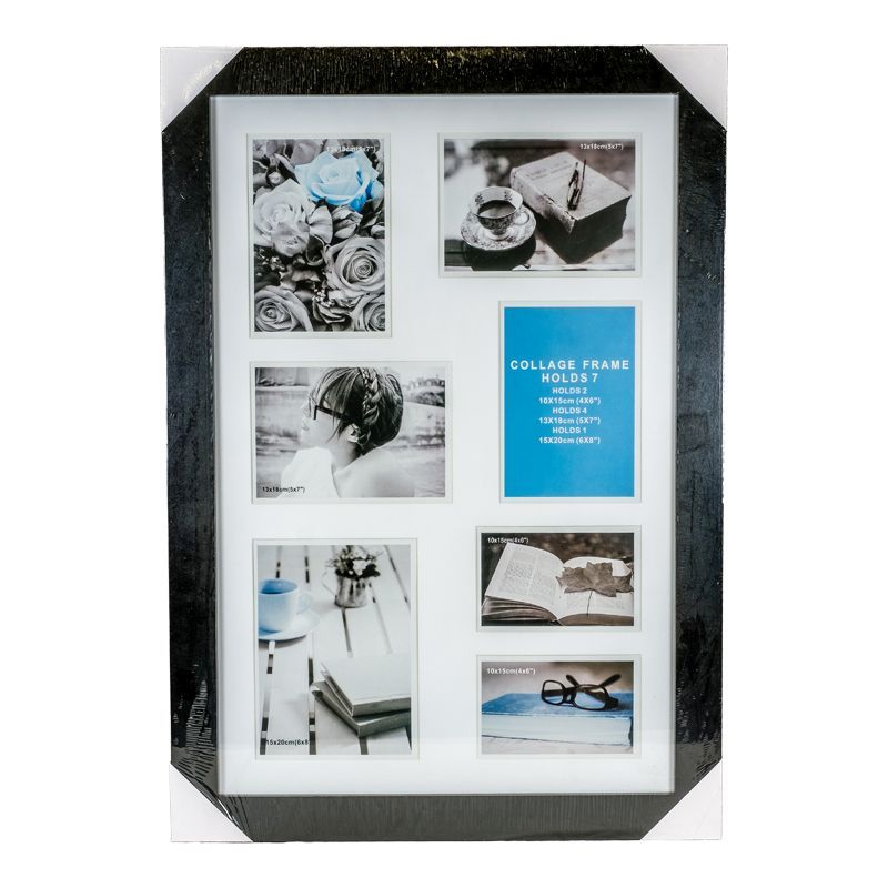 Collage Photo Frame 7 Openings (Black)