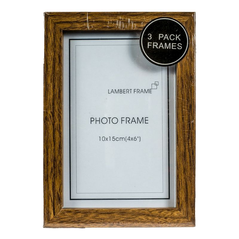 Photo Frame 4x6inch 3 Pack (Wood Grain)