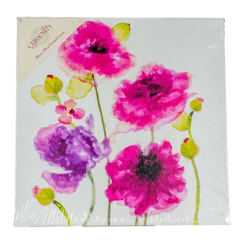 Home Dcor Pink Flowers Canvas Print 30x30