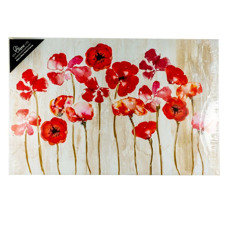 Poppy Floral Canvas Print 40x60cm