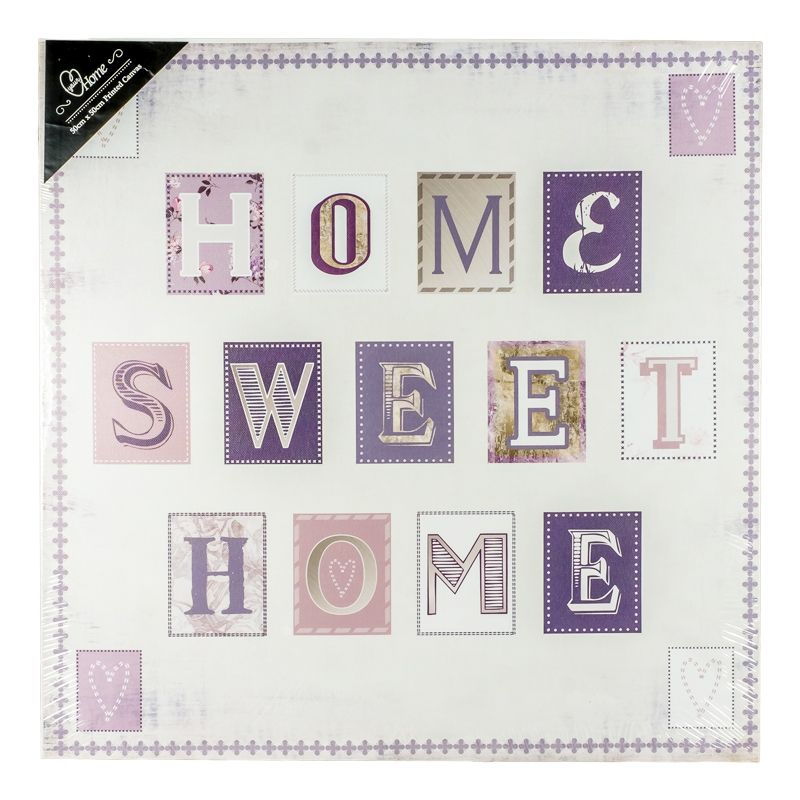 Sweet Home Purple Canvas Print 50x50cm