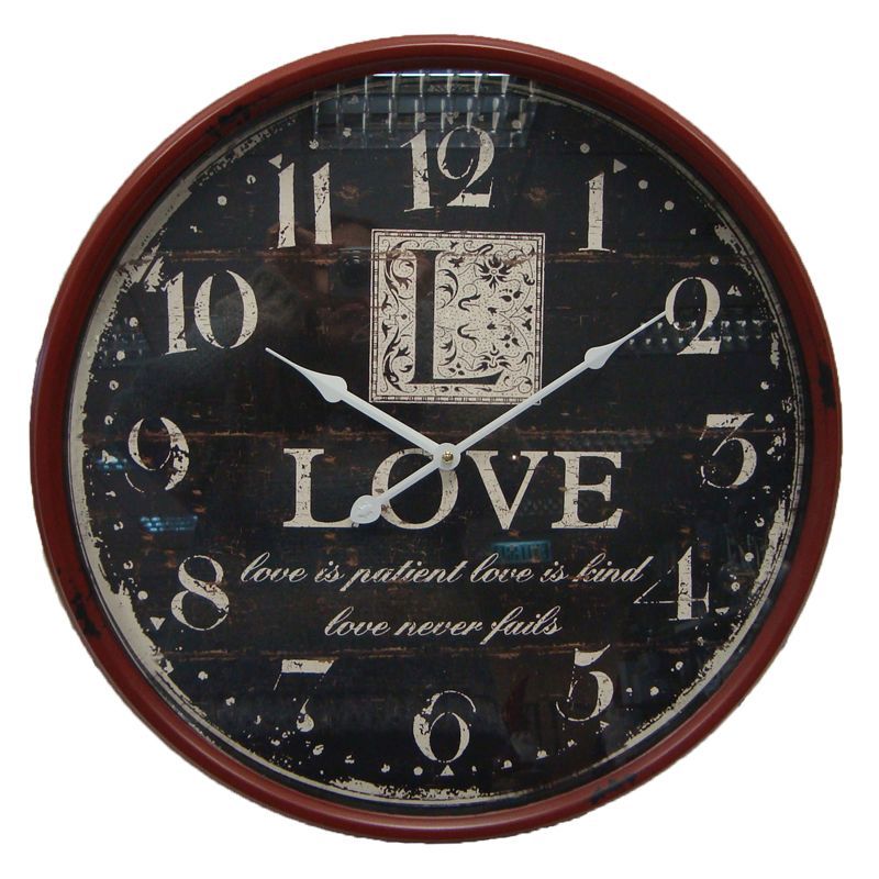 Love Iron Wall Clock 51cm Diameter