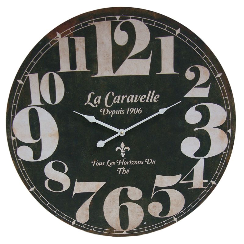 La Caravelle Wooden Wall Clock 58cm Diameter