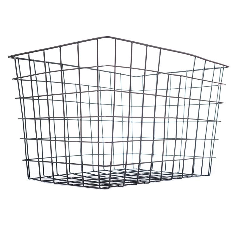 Rectangle Wire Metal Basket (Black)
