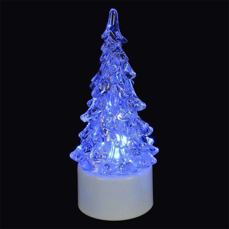 Bright Garden Christmas Tree Acrylic Tea Light