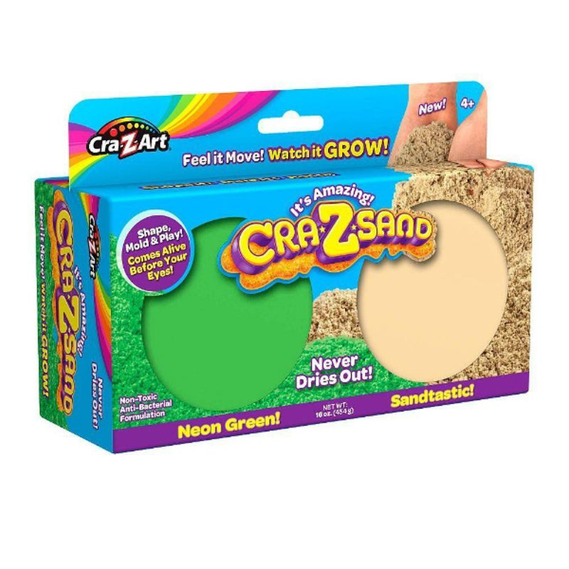 Cra-Z-Art 2 Pack Play Sand - Neon Green & Sandtastic