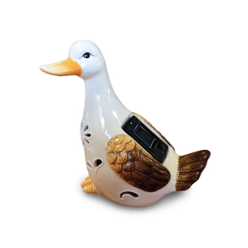 Ceramic Solar Animals - Duck