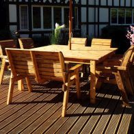 See more information about the Charles Taylor 8 Seat Deluxe Scandinavian Redwood Square Combi Garden Furniture