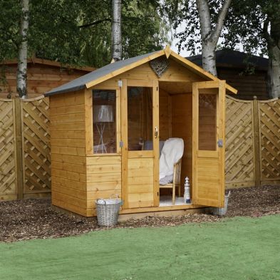 Product photograph of Mercia Bournemouth 7 4 X 5 8 Apex Summerhouse - Premium Dip Treated Shiplap from QD stores