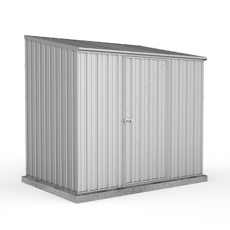Absco 7' 4" x 4' 11" Pent Shed Steel Grey - Classic Coated