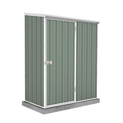 Product photograph of Absco 4 11 X 2 7 Pent Shed Steel Pale Eucalyptus - Classic Coated from QD stores