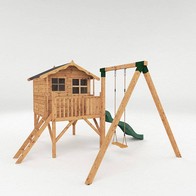See more information about the Mercia Poppy 11' 9" x 12' Apex Children's Playhouse - Premium Dip Treated Shiplap