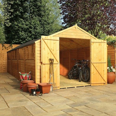 Product photograph of Mercia 10 2 X 19 9 Apex Shed - Budget Dip Treated Overlap from QD stores