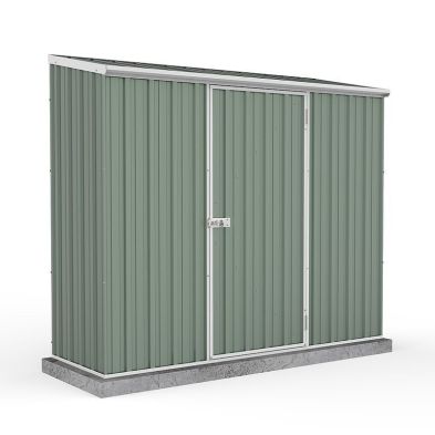Product photograph of Absco 7 4 X 2 7 Pent Shed Steel Pale Eucalyptus - Classic Coated from QD stores