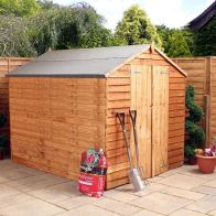 See more information about the Mercia 8 x 6 Double Door Overlap Apex Shed - Windowless