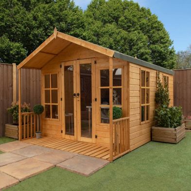 Product photograph of Mercia Wessex 8 2 X 12 Apex Summerhouse - Premium Dip Treated Shiplap from QD stores