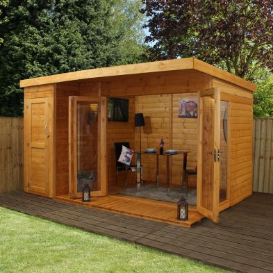 Product photograph of Mercia Pent 12 6 X 8 2 Pent Summerhouse - Premium Dip Treated Shiplap from QD stores