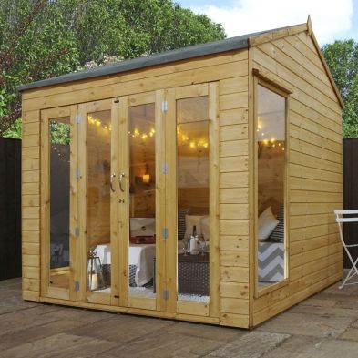 Product photograph of Mercia Vermont 7 10 X 8 1 Reverse Apex Summerhouse - Premium Dip Treated Shiplap from QD stores