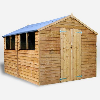 Product photograph of Mercia 8 1 X 11 8 Apex Shed - Budget Dip Treated Overlap from QD stores