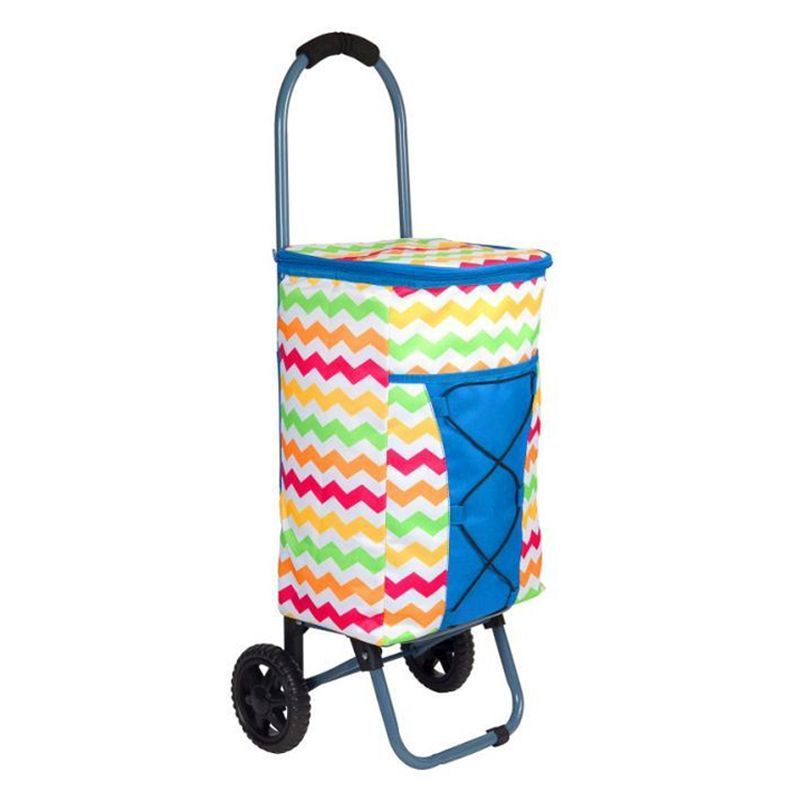 Maypole Shopper Trolley Cooler Bag 36 Litre - Multi coloured Stripe