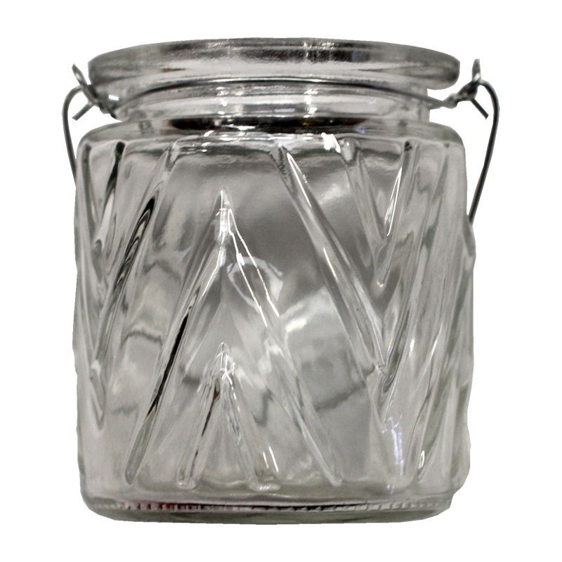 Candle Holder With Handle Clear (9cm x 7cm)