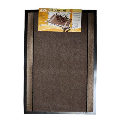 See more information about the 90x60cm JVL Miracle Barrier Mat - Brown Stripe