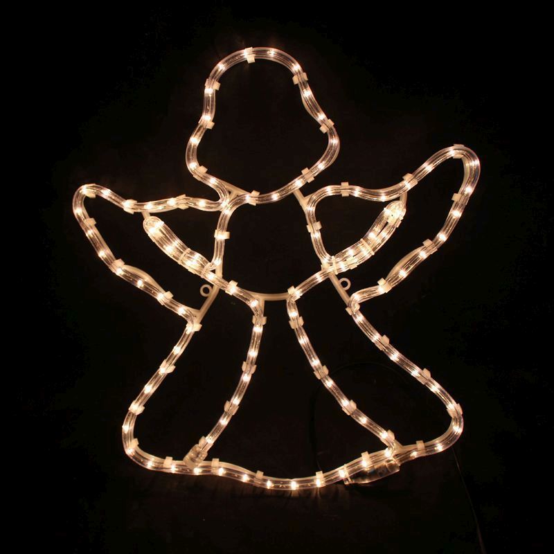 LED White Outdoor Static Christmas Angel Rope Light Mains 48cm