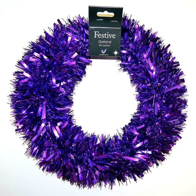 Tinsel  Wreath - Purple