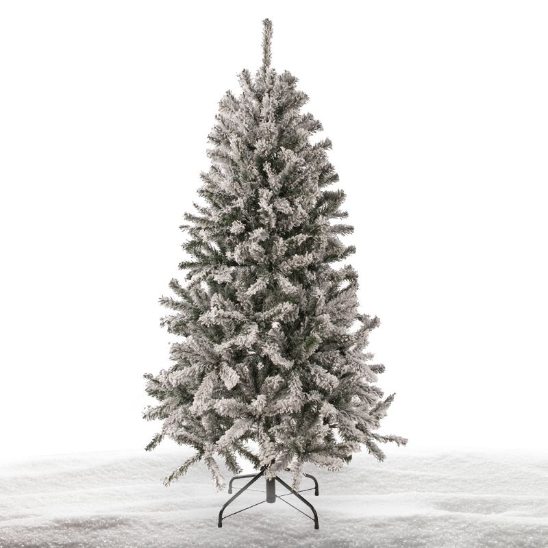 120cm (4 Foot) Snowy Virginia Pine 332 Tips Christmas Tree