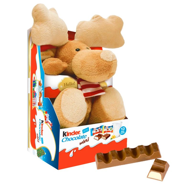Kinder Reindeer Fluffy Toy & Chocolate Minis 73g