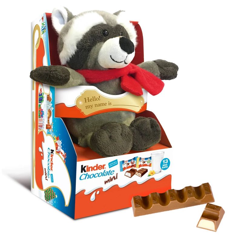 Kinder Racoon Fluffy Toy & Chocolate Minis 73g