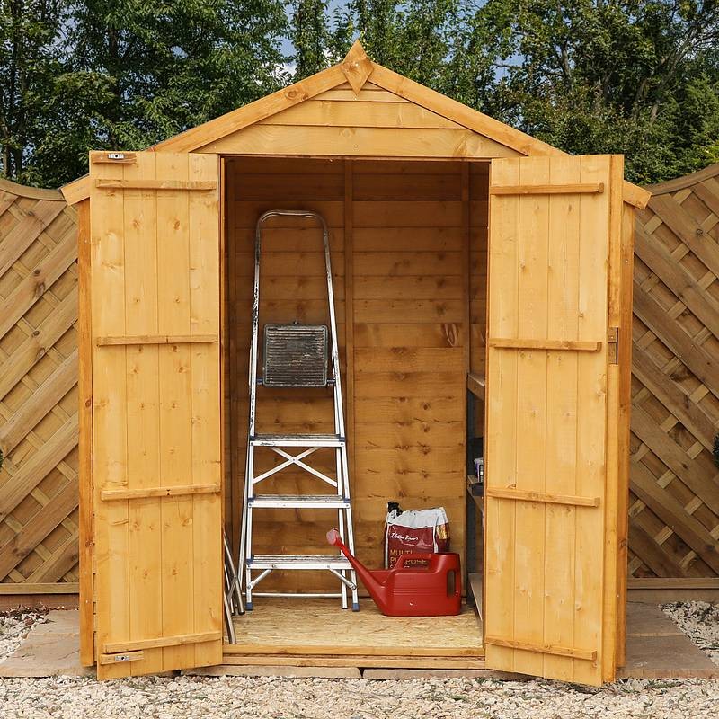 Mercia 6' 2" x 4' 2" Apex Shed - Budget Dip Treated Overlap
